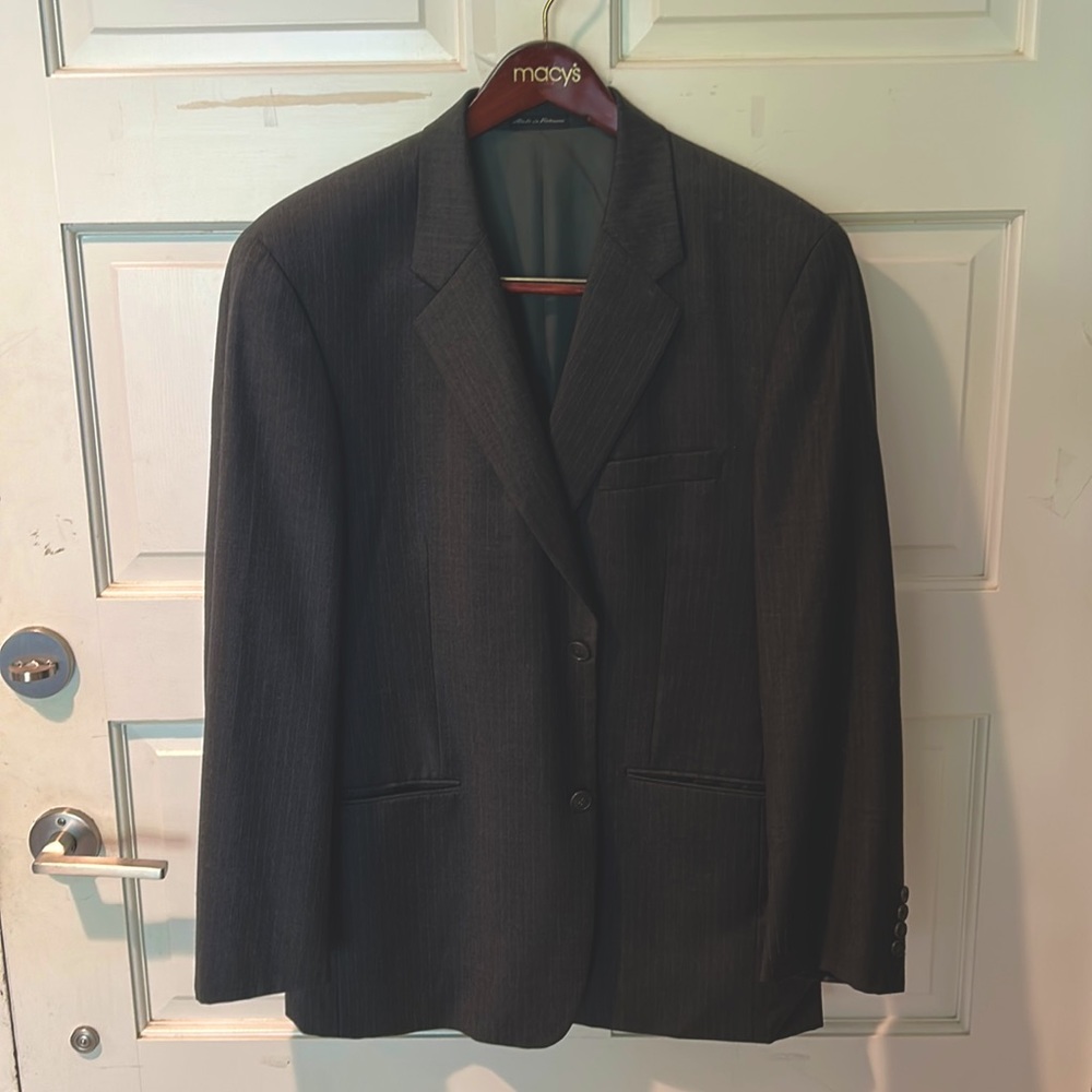 Charcoal Pinstriped Alfani Blazer